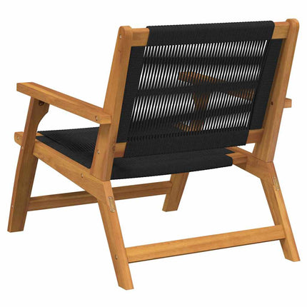 Trädgårdsmöbler 2 pcs Svart 67 x 76 x 73 cm Massivt Akaciaträ
