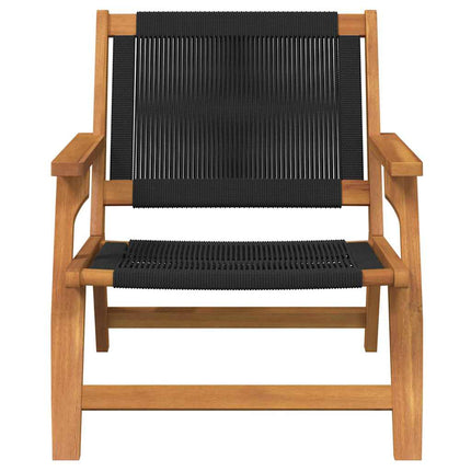 Trädgårdsmöbler 2 pcs Svart 67 x 76 x 73 cm Massivt Akaciaträ