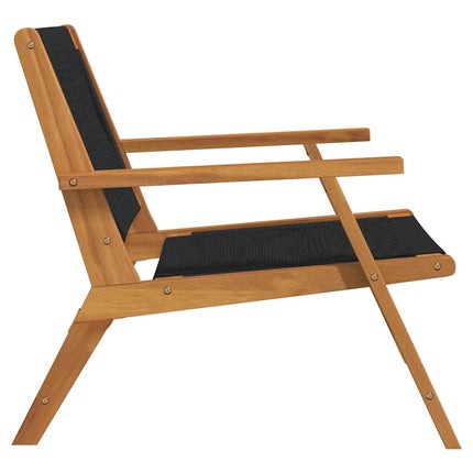Trädgårdsmöbler 2 pcs Svart 67 x 76 x 73 cm Massivt Akaciaträ