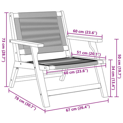 Trädgårdsmöbler 2 pcs Grå 67 x 78 x 73 cm Massivt Akaciaträ