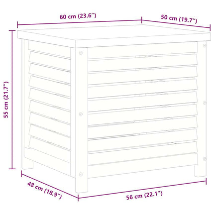 Dynbox 60x50x55 cm massivt eukalyptusträ