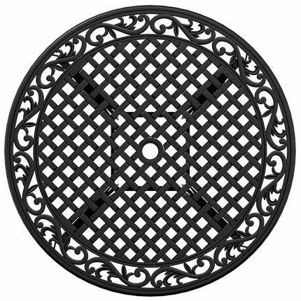 Trädgårdsbord svart Ø90x75 cm gjuten aluminium