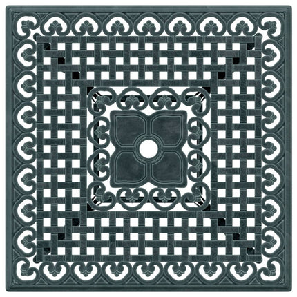 Trädgårdsbord grön 80x80x75 cm gjuten aluminium