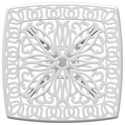 Trädgårdsbord vit 53x53x53 cm gjuten aluminium