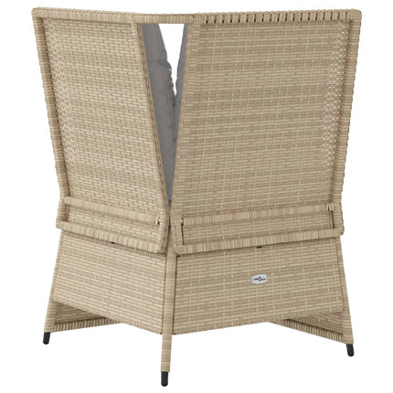 Soffa hörnsektion för trädgården med dynor beige konstrotting