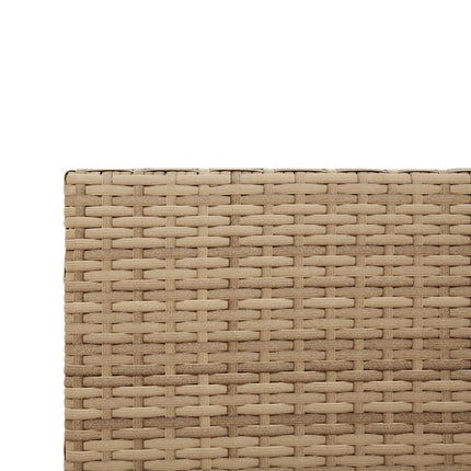 Trädgårdssoffa med bord och dynor L-formad beige konstrotting