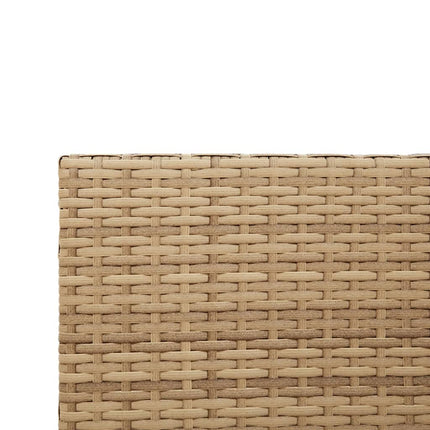 Trädgårdssoffa med bord och dynor L-formad beige konstrotting