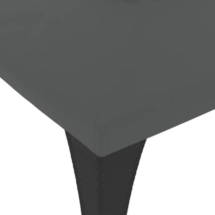 Paviljong med dubbelt tak antracit 3,98x2,98 m stål