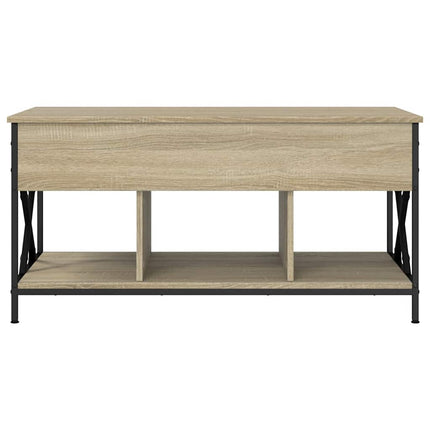 Soffbord sonoma-ek 100x55x50 cm konstruerat trä och metall