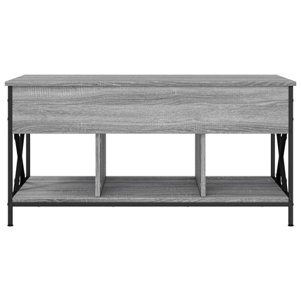 Soffbord grå sonoma 100x55x50 cm konstruerat trä och metall
