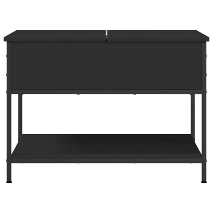 Soffbord svart 70x50x50 cm konstruerat trä och metall