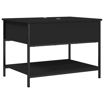 Soffbord svart 70x50x50 cm konstruerat trä och metall