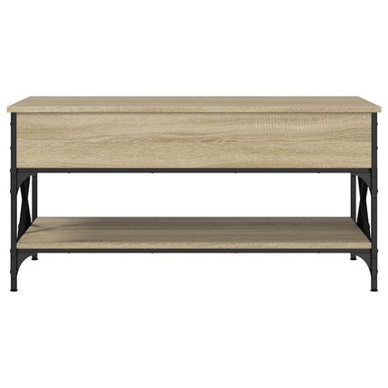 Soffbord sonoma-ek 100x50x50 cm konstruerat trä och metall