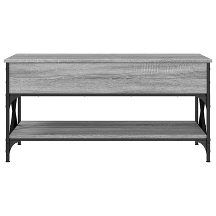 Soffbord grå sonoma 100x50x50 cm konstruerat trä och metall