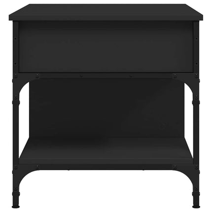 Soffbord svart 70x50x50 cm konstruerat trä och metall