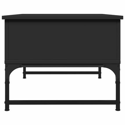 Soffbord svart 70x50x40 cm konstruerat trä och metall