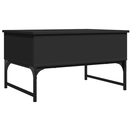 Soffbord svart 70x50x40 cm konstruerat trä och metall