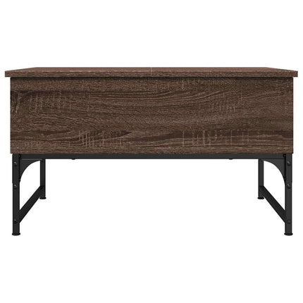 Soffbord brun ek 70x50x40 cm konstruerat trä och metall