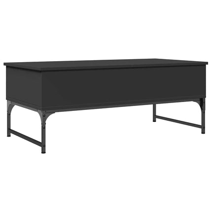 Soffbord svart 100x50x40 cm konstruerat trä och metall