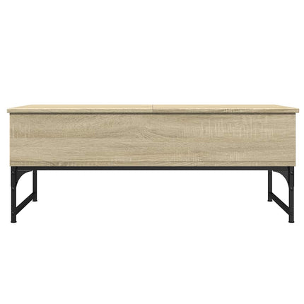 Soffbord sonoma-ek 100x50x40 cm konstruerat trä och metall