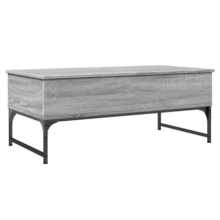 Soffbord grå sonoma 100x50x40 cm konstruerat trä och metall