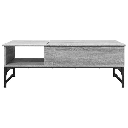 Soffbord grå sonoma 100x50x35 cm konstruerat trä och metall