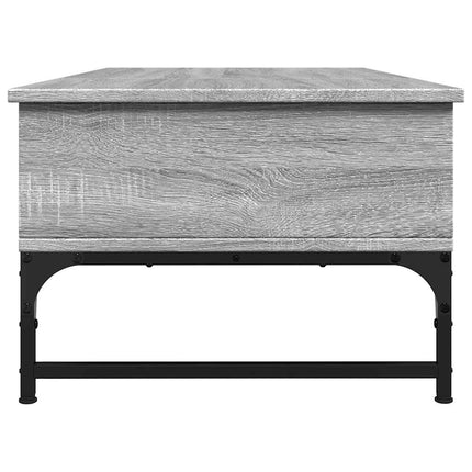 Soffbord grå sonoma 100x50x35 cm konstruerat trä och metall
