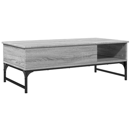 Soffbord grå sonoma 100x50x35 cm konstruerat trä och metall
