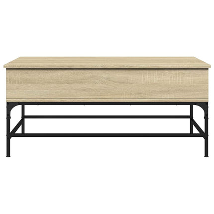 Soffbord sonoma-ek 100x50x45 cm konstruerat trä och metall