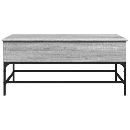 Soffbord grå sonoma 100x50x45 cm konstruerat trä och metall