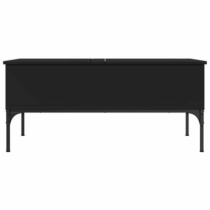 Soffbord svart 100x50x45 cm konstruerat trä och metall
