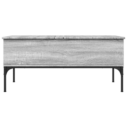 Soffbord grå sonoma 100x50x45 cm konstruerat trä och metall