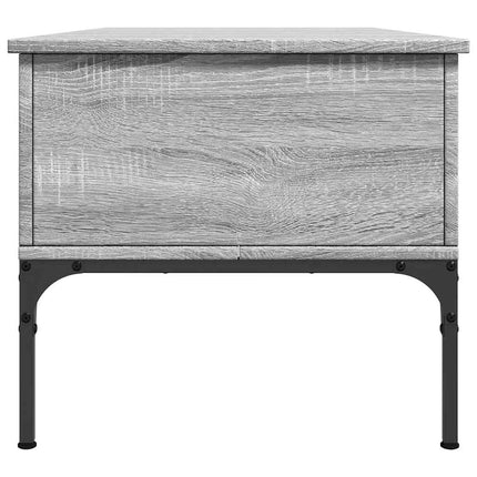 Soffbord grå sonoma 100x50x45 cm konstruerat trä och metall