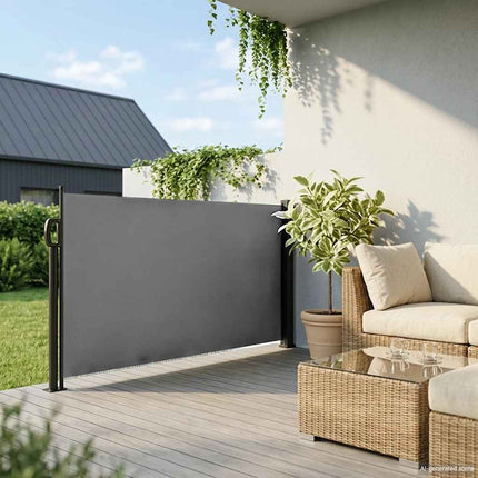 Utdragbar sidomarkis antracit 100x300 cm