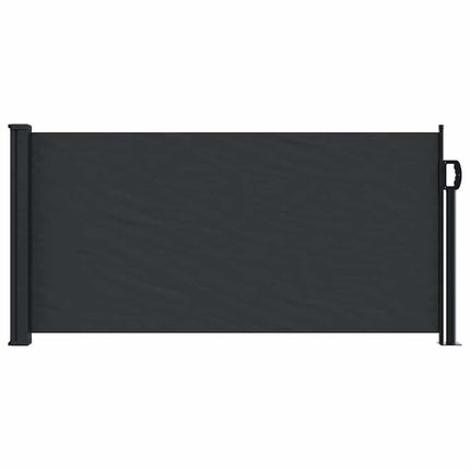 Infällbar sidomarkis svart 100x500 cm