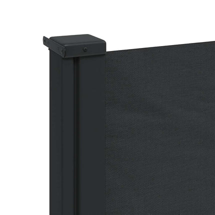 Infällbar sidomarkis svart 100x500 cm