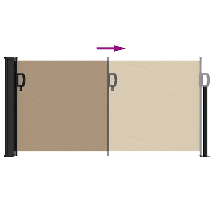 Infällbar sidomarkis taupe 100x500 cm