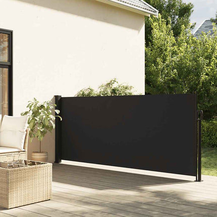Indragbar sidomarkis svart 120x500 cm