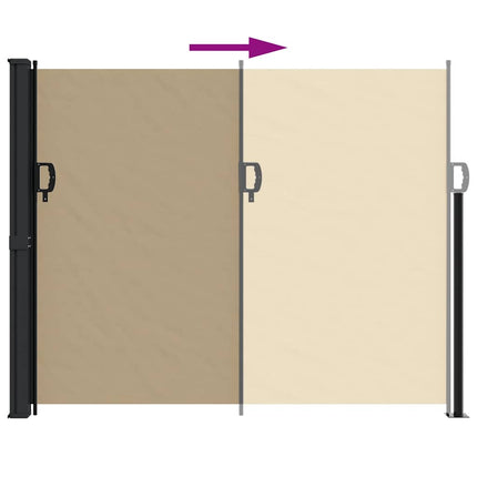 Indragbar sidomarkis beige 160x500 cm