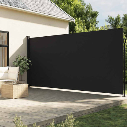 Indragbar sidomarkis svart 200x500 cm