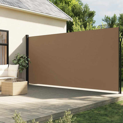 Indragbar sidomarkis taupe 200x500 cm