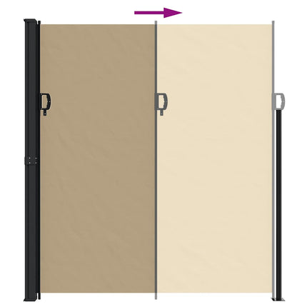 Indragbar sidomarkis beige 220x500 cm