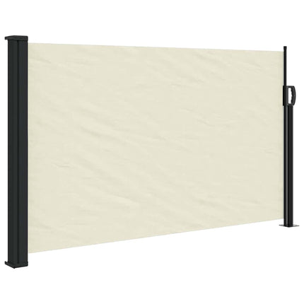 Infällbar sidomarkis gräddvit 120x600 cm