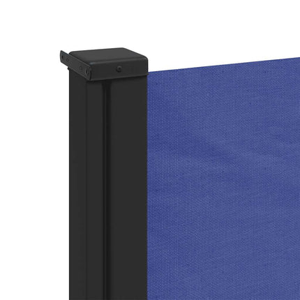 Infällbar sidomarkis blå 120x600 cm
