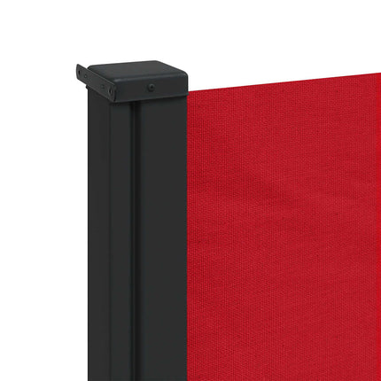 Infällbar sidomarkis röd 120x600 cm
