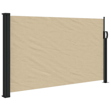 Infällbar sidomarkis beige 120x600 cm