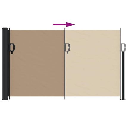 Infällbar sidomarkis taupe 120x600 cm