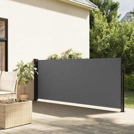 Utdragbar sidomarkis antracit 120x600 cm