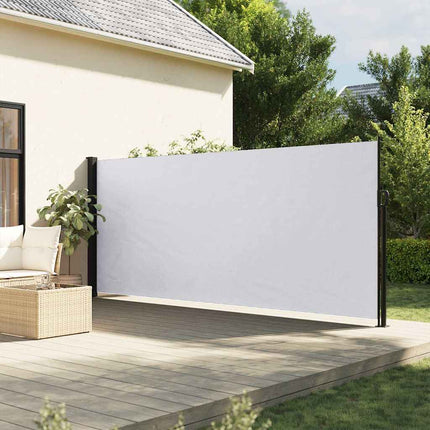 Infällbar sidomarkis vit 160x600 cm