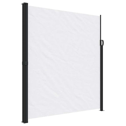 Infällbar sidomarkis vit 220x600 cm